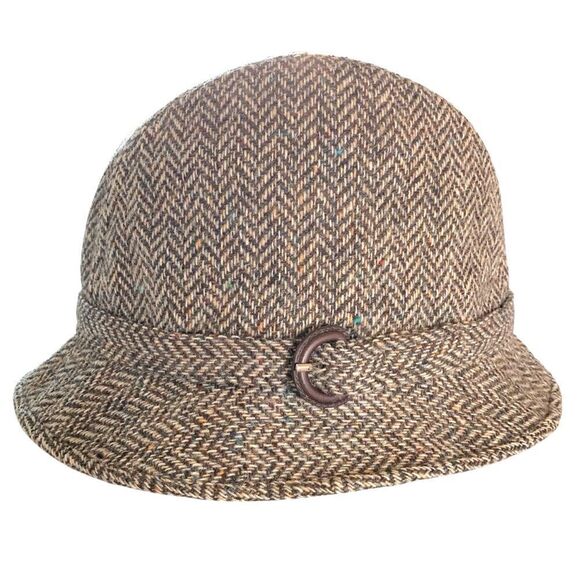 Vintage Pure British Wool Tweed Hat - Picture 1 of 6